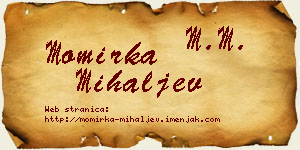 Momirka Mihaljev vizit kartica